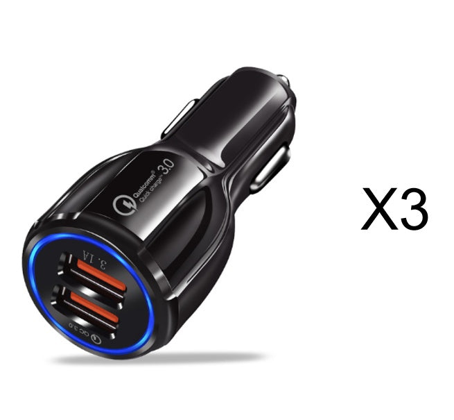 Car Charger For Mobile Phone Dual USB Fast Charging Adapter Mini USB Car Charger