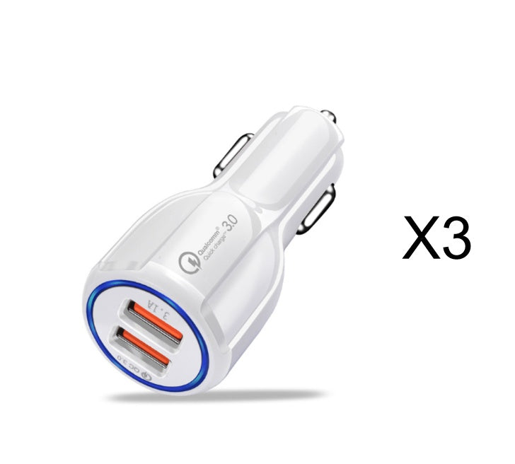 Car Charger For Mobile Phone Dual USB Fast Charging Adapter Mini USB Car Charger