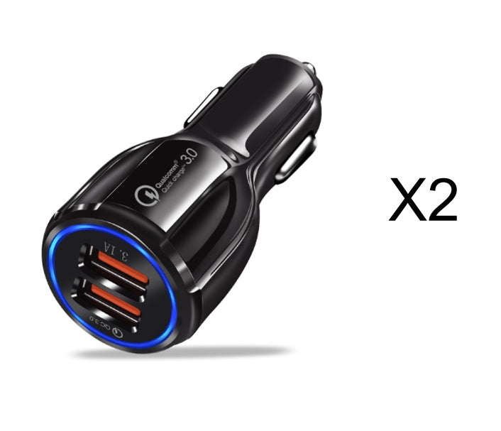Car Charger For Mobile Phone Dual USB Fast Charging Adapter Mini USB Car Charger